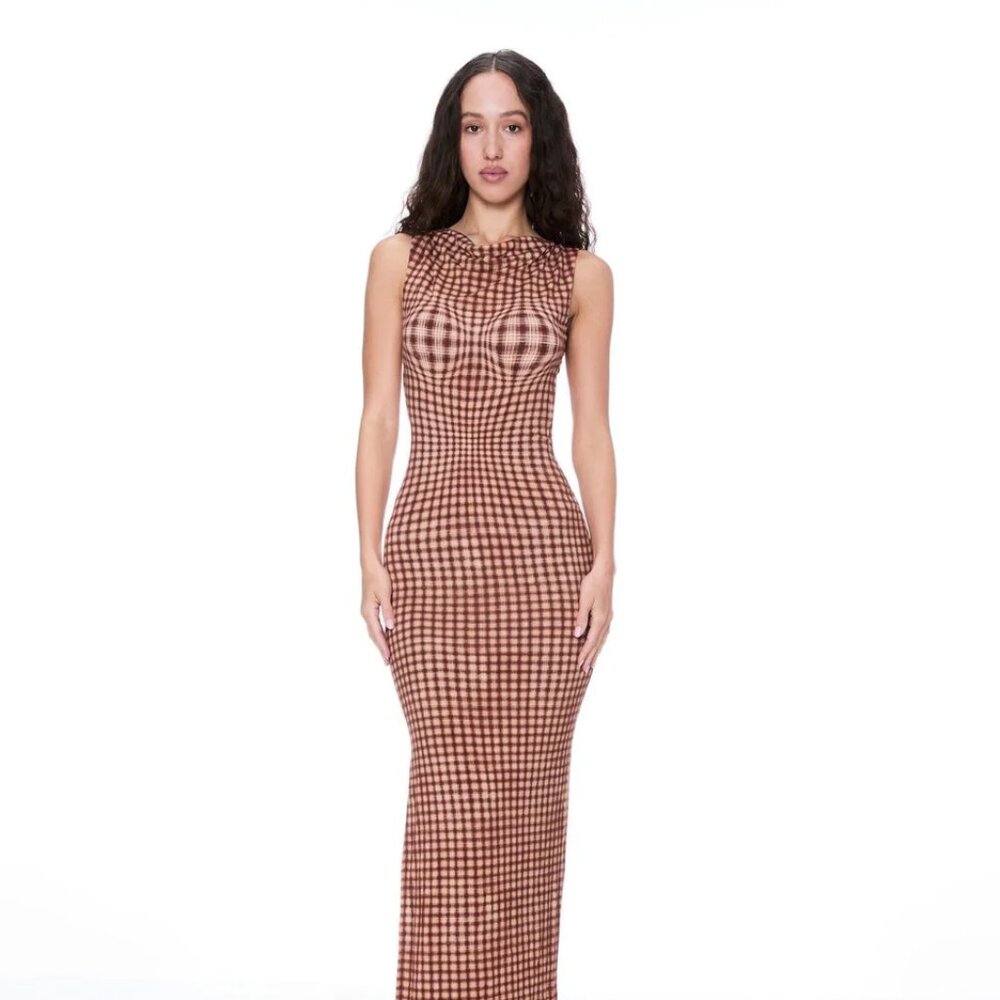 MIAOU SELENA DRESS - WARPED PLAID